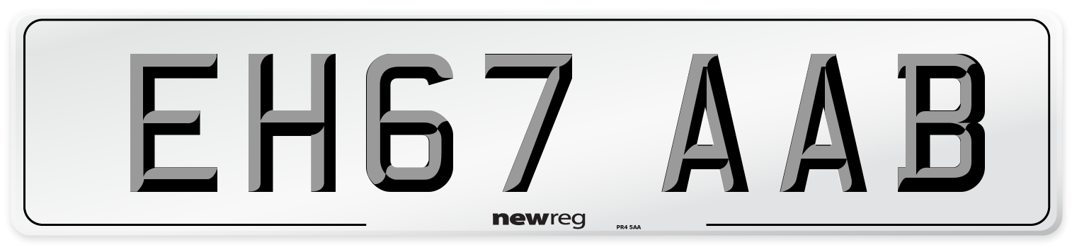 EH67 AAB Number Plate from New Reg